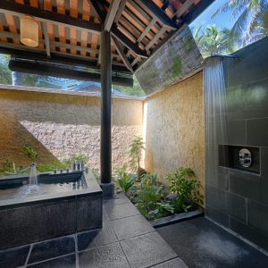 Anantara villa open air tub and rain shower
