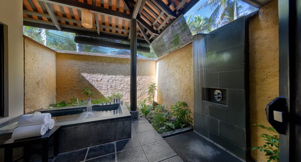 Anantara villa open air tub and rain shower